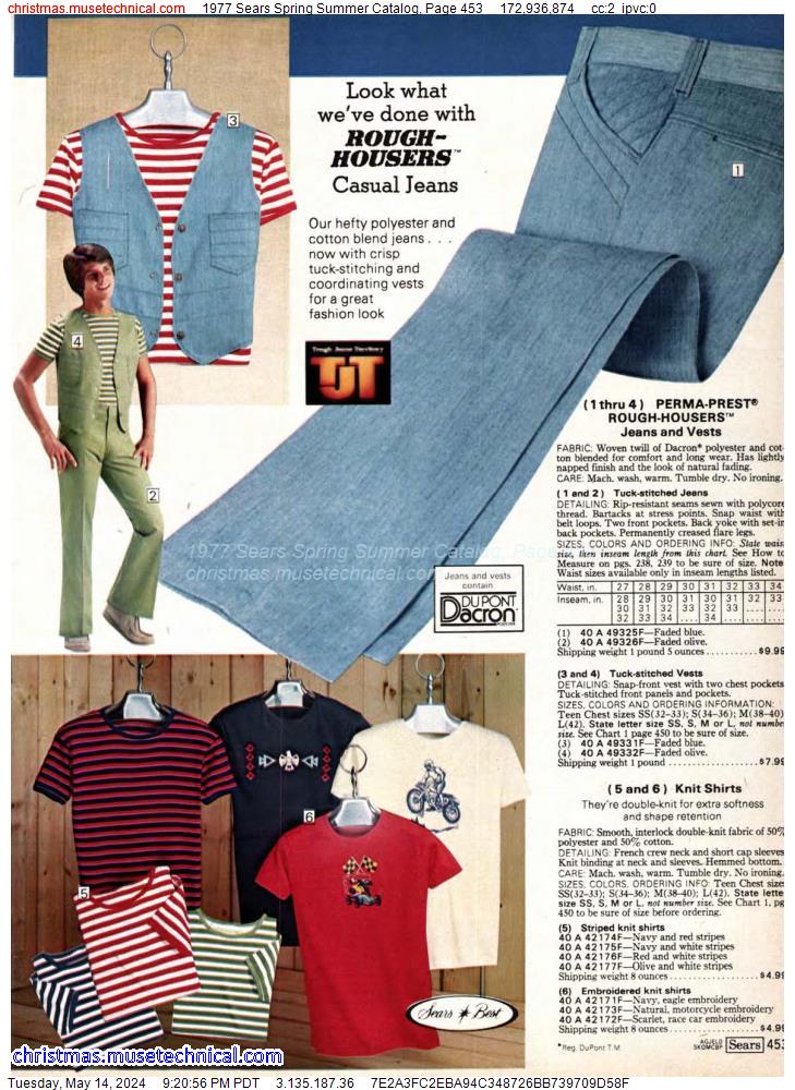 1977 Sears Spring Summer Catalog, Page 453