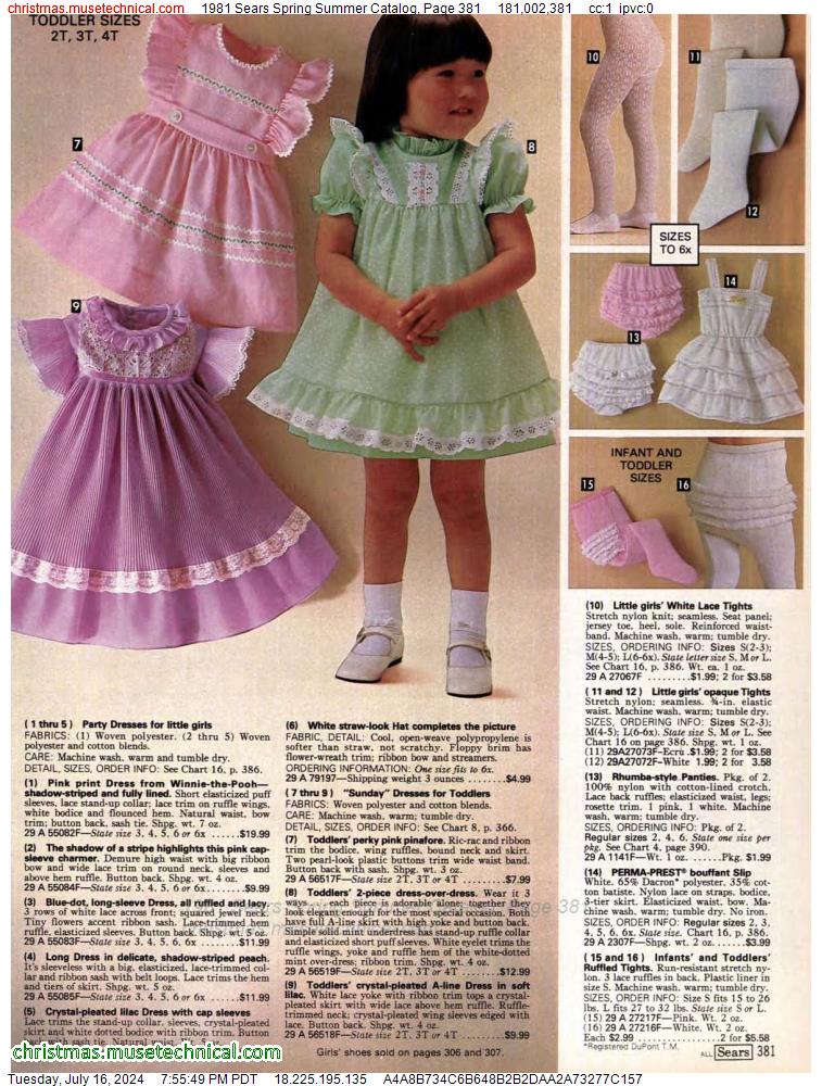 1981 Sears Spring Summer Catalog, Page 381