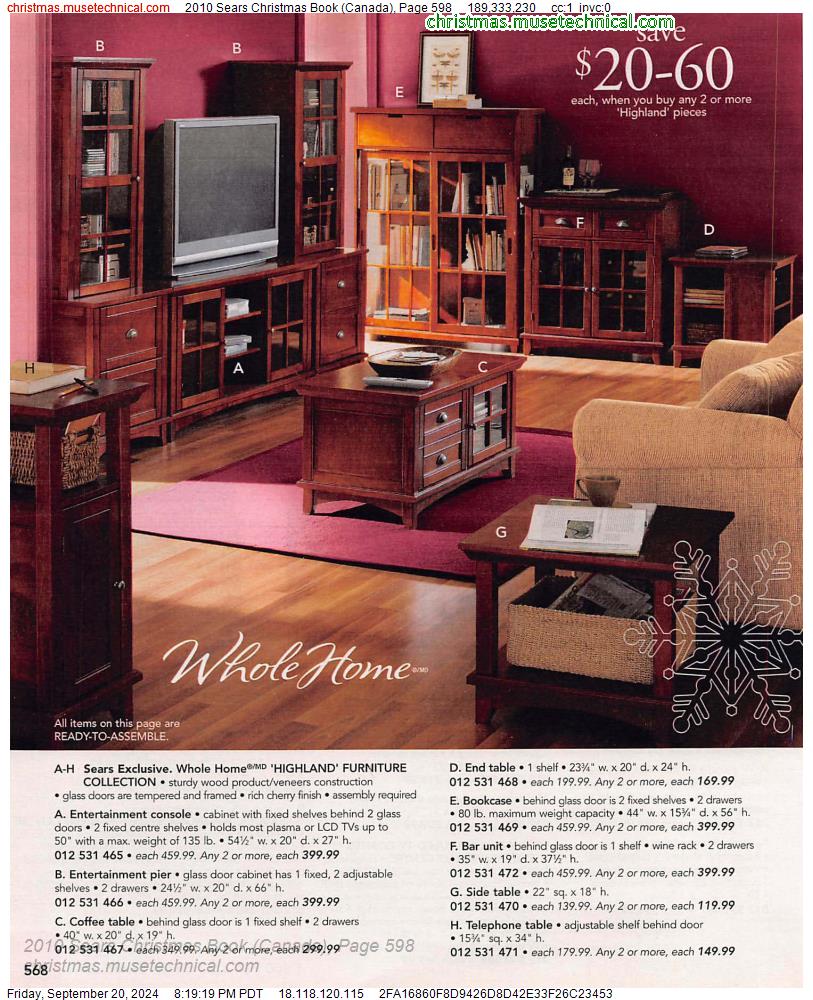 2010 Sears Christmas Book (Canada), Page 598