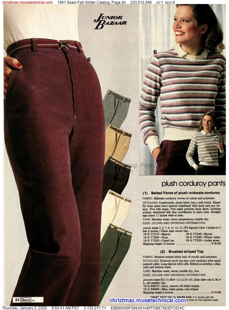 1981 Sears Fall Winter Catalog, Page 84