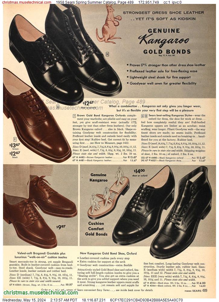 1958 Sears Spring Summer Catalog, Page 489