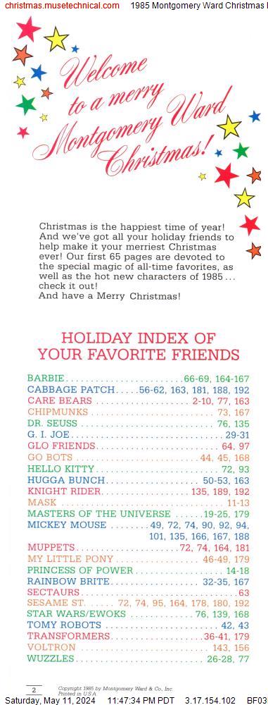 1985 Montgomery Ward Christmas Book, Page 3