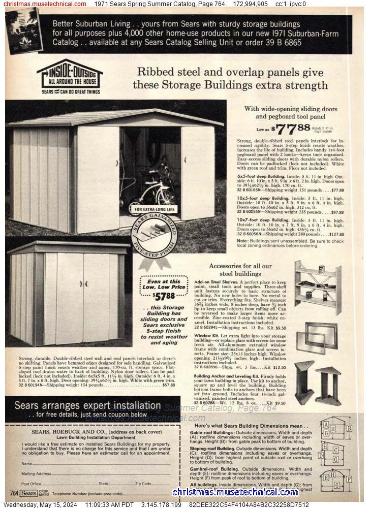 1971 Sears Spring Summer Catalog, Page 764