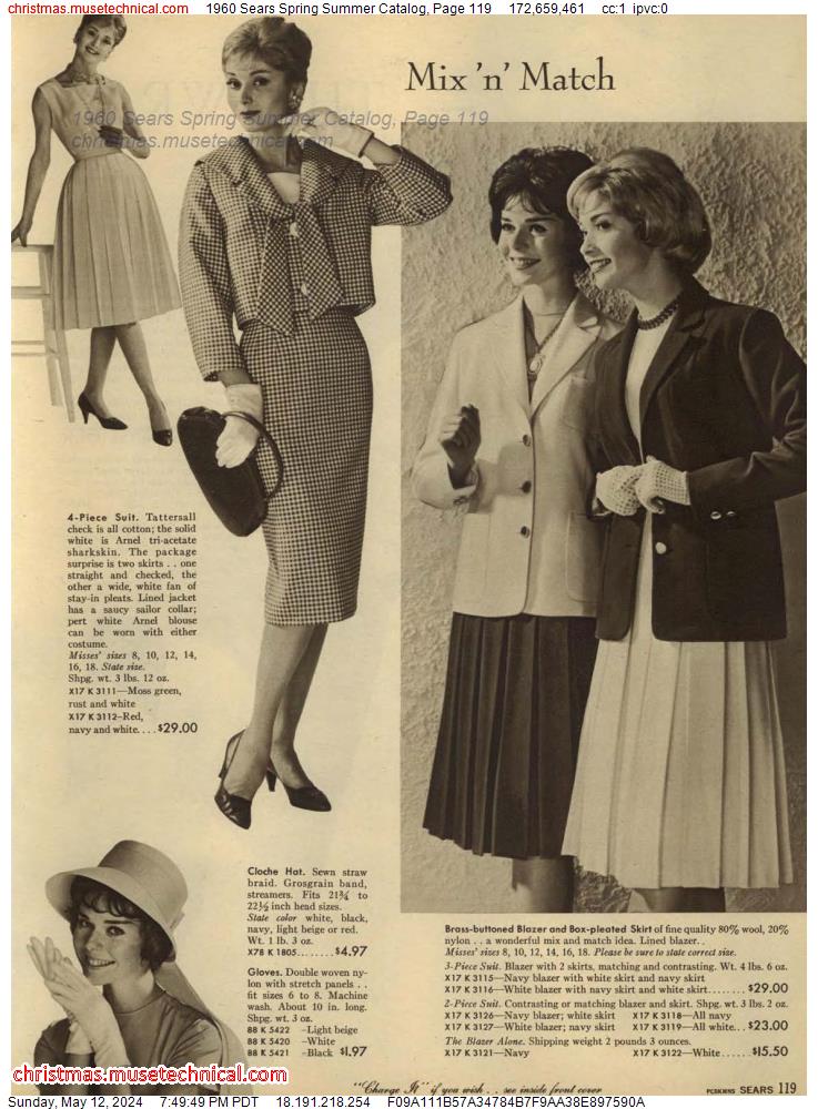 1960 Sears Spring Summer Catalog, Page 119