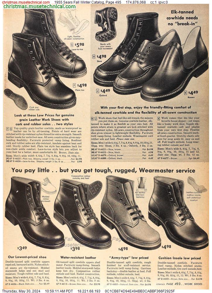 1955 Sears Fall Winter Catalog, Page 495
