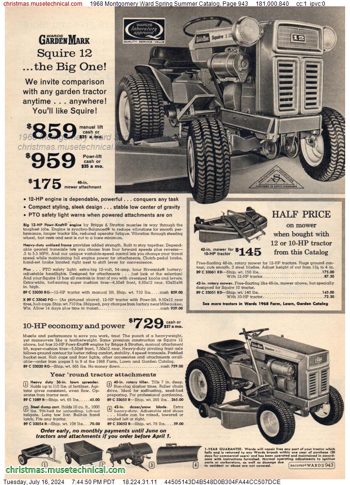 1968 Montgomery Ward Spring Summer Catalog, Page 943