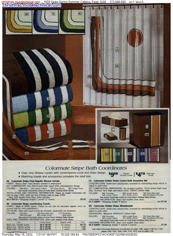 1979 Sears Spring Summer Catalog, Page 1208