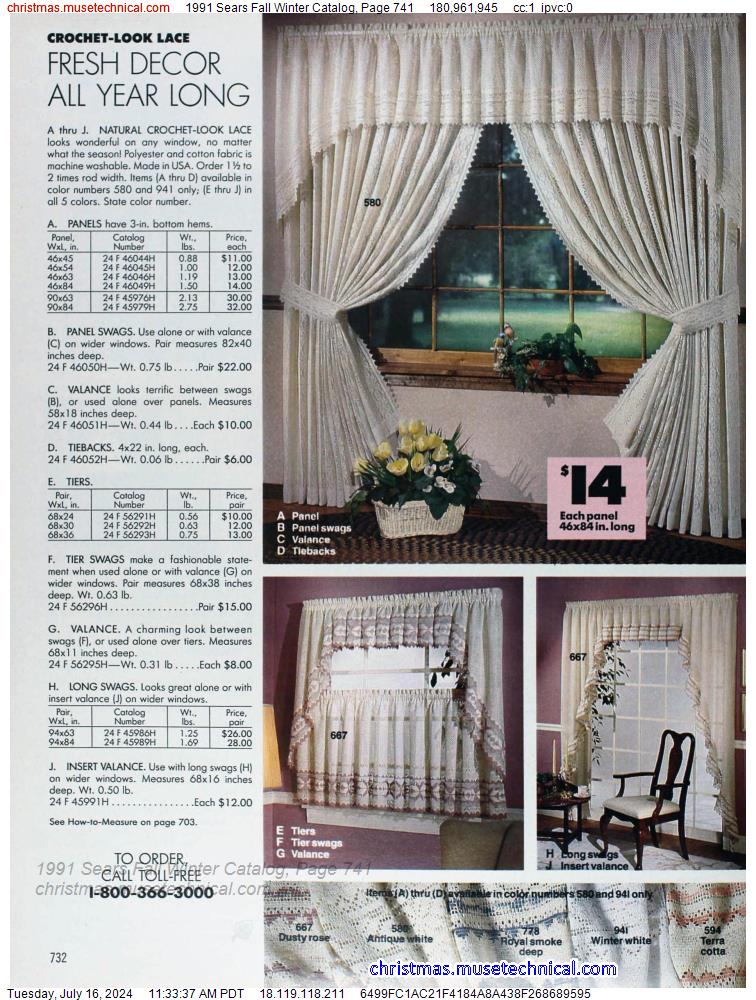 1991 Sears Fall Winter Catalog, Page 741