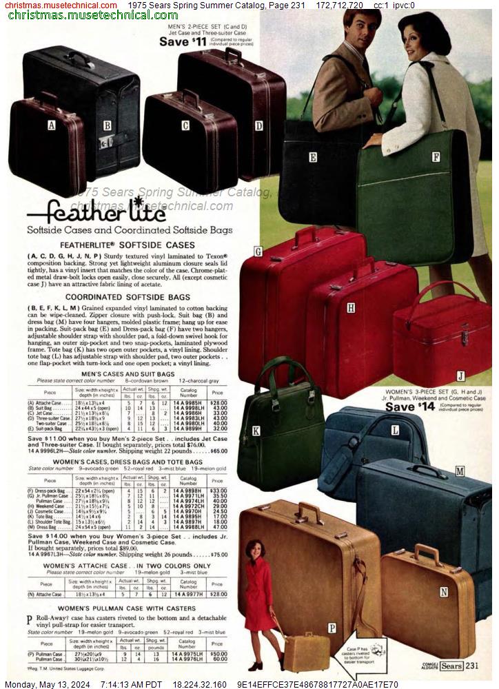 1975 Sears Spring Summer Catalog, Page 231