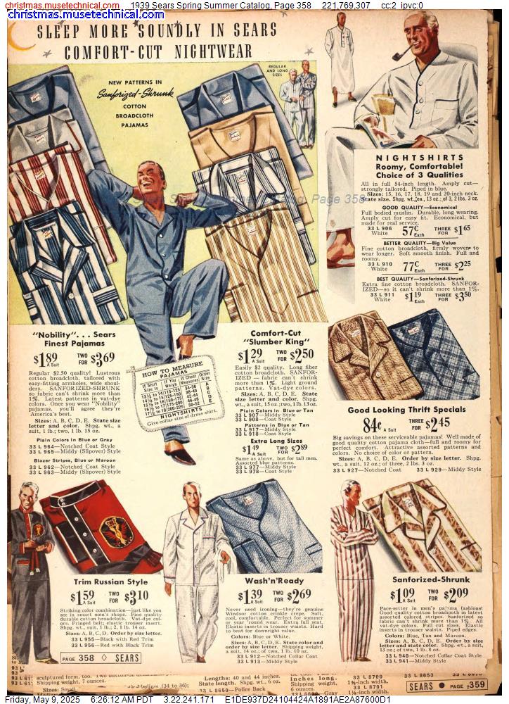 1939 Sears Spring Summer Catalog, Page 358