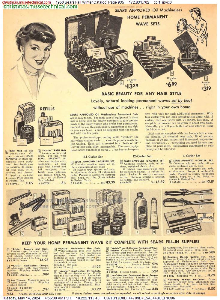 1950 Sears Fall Winter Catalog, Page 935