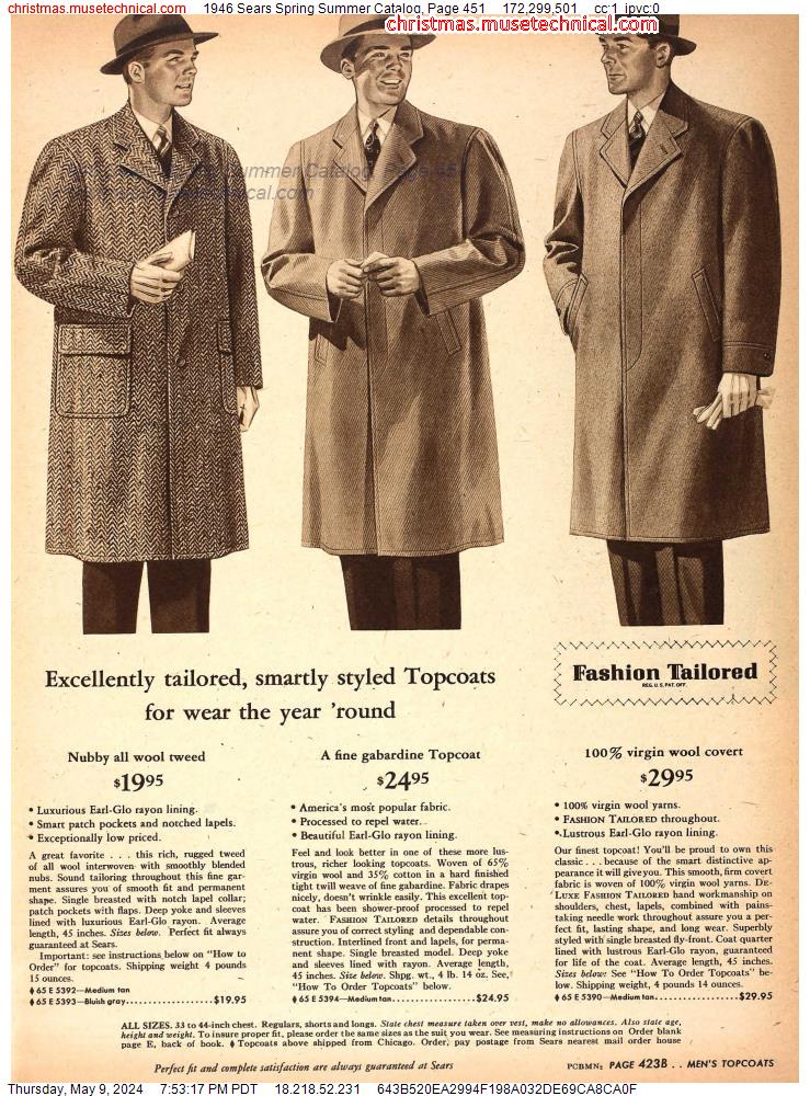 1946 Sears Spring Summer Catalog, Page 451