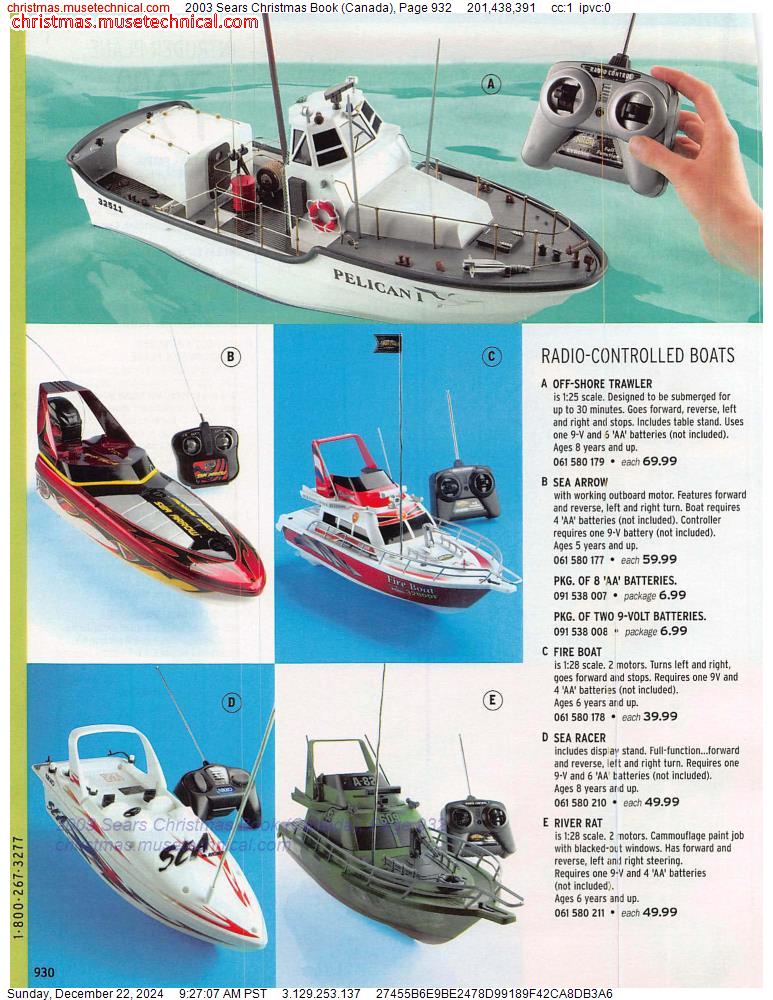 2003 Sears Christmas Book (Canada), Page 932