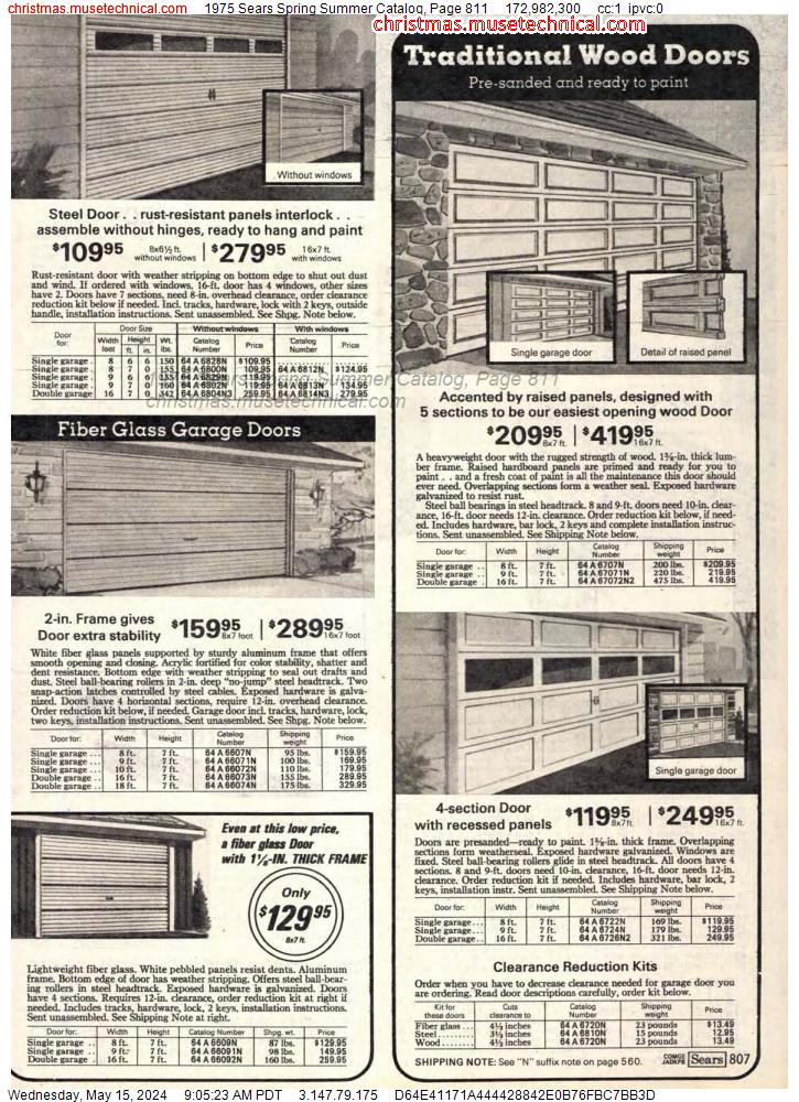1975 Sears Spring Summer Catalog, Page 811