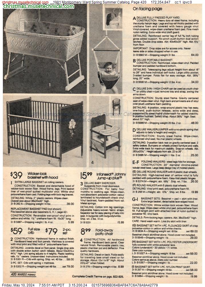 1981 Montgomery Ward Spring Summer Catalog, Page 420
