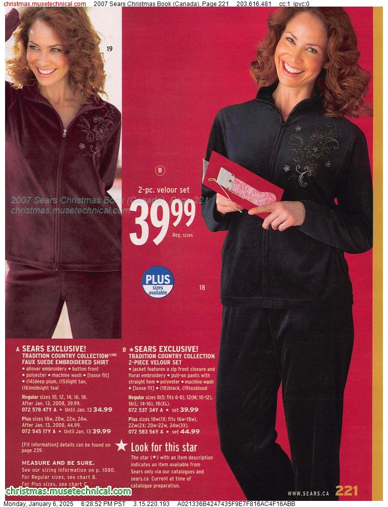 2007 Sears Christmas Book (Canada), Page 221