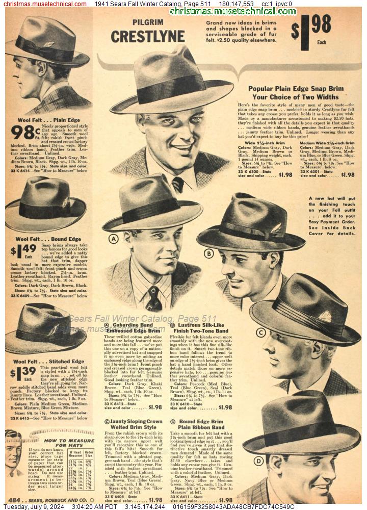 1941 Sears Fall Winter Catalog, Page 511