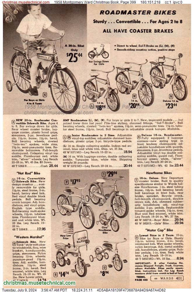 1958 Montgomery Ward Christmas Book, Page 399