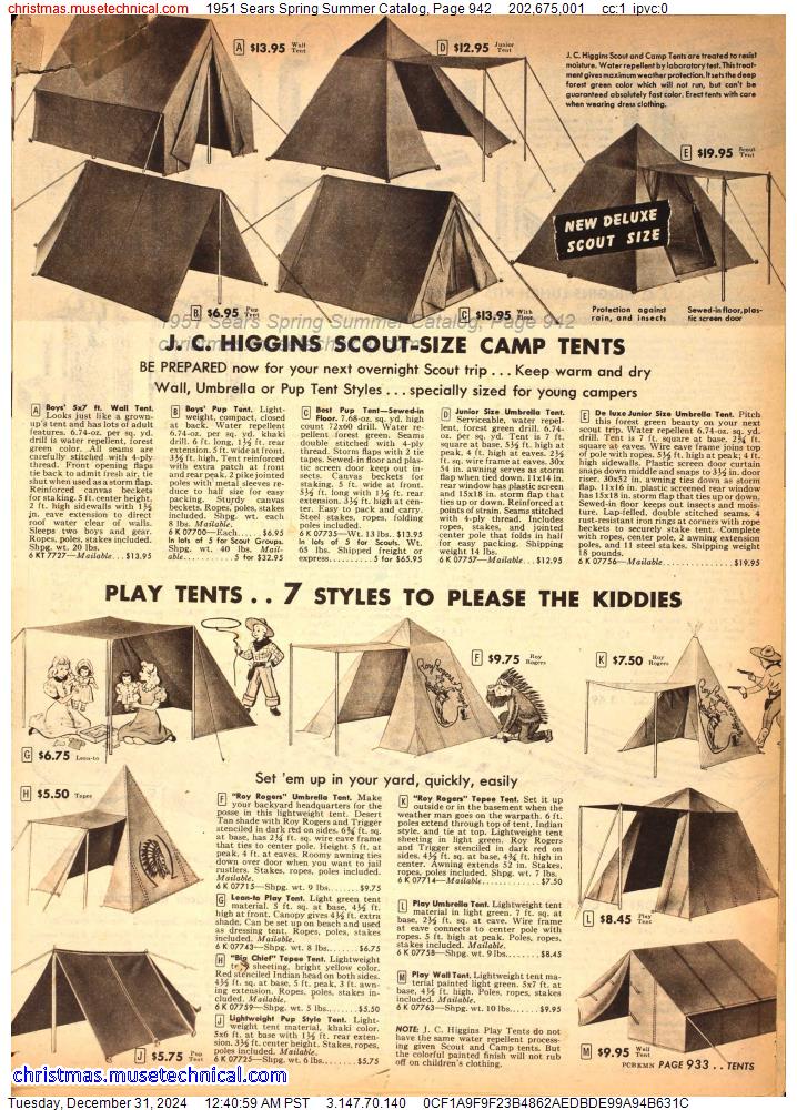 1951 Sears Spring Summer Catalog, Page 942