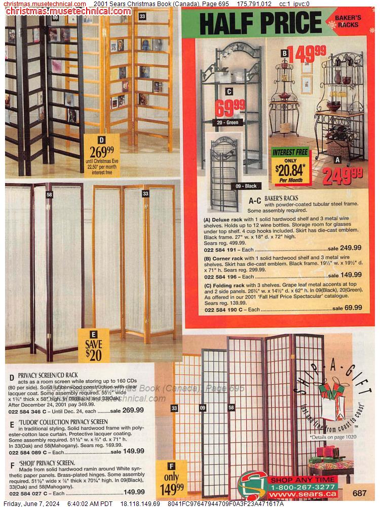 2001 Sears Christmas Book (Canada), Page 695