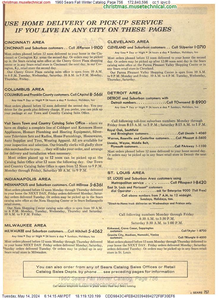 1960 Sears Fall Winter Catalog, Page 756