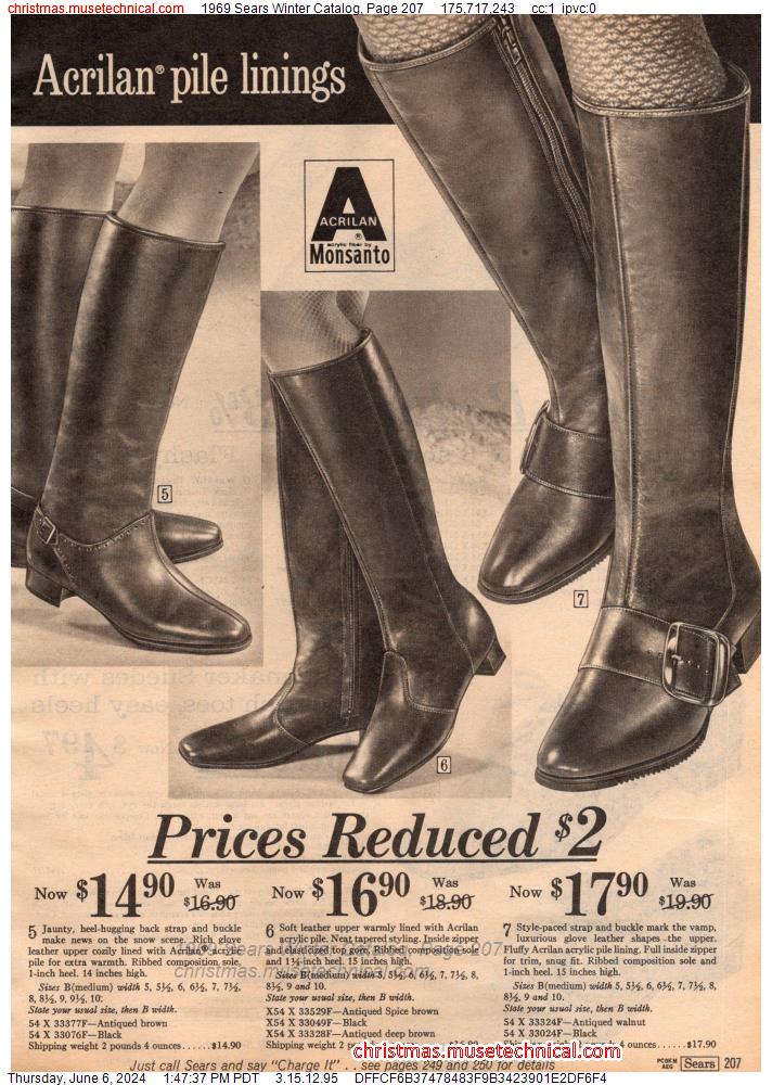 1969 Sears Winter Catalog, Page 207