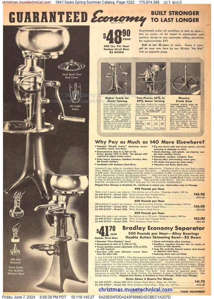 1941 Sears Spring Summer Catalog, Page 1222