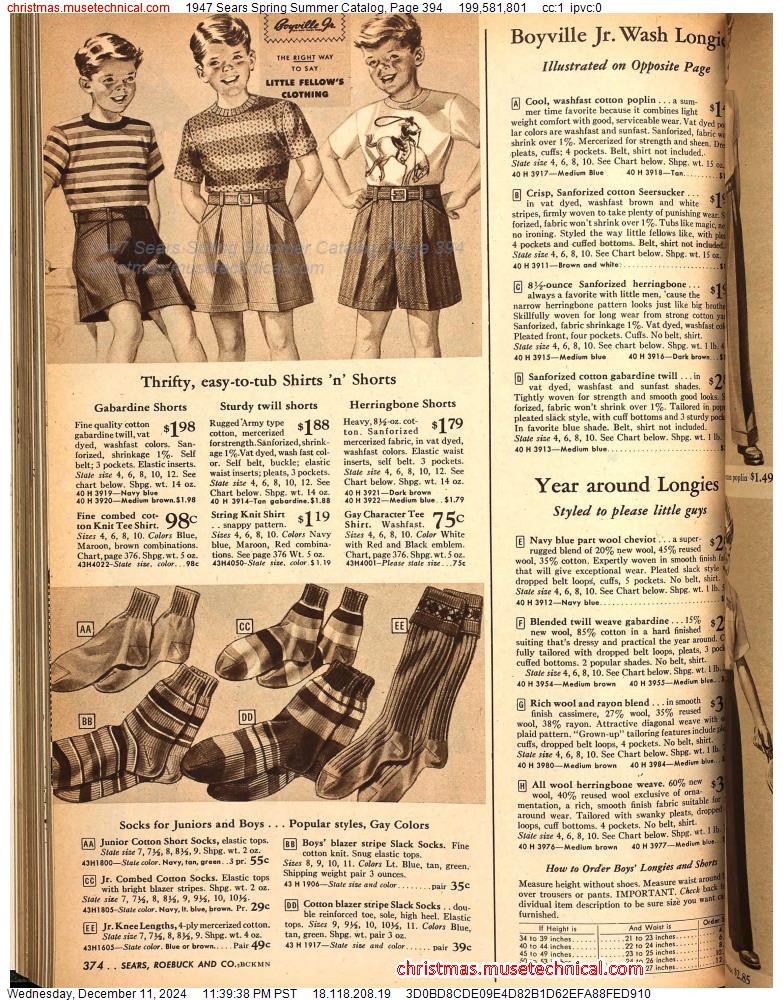 1947 Sears Spring Summer Catalog, Page 394