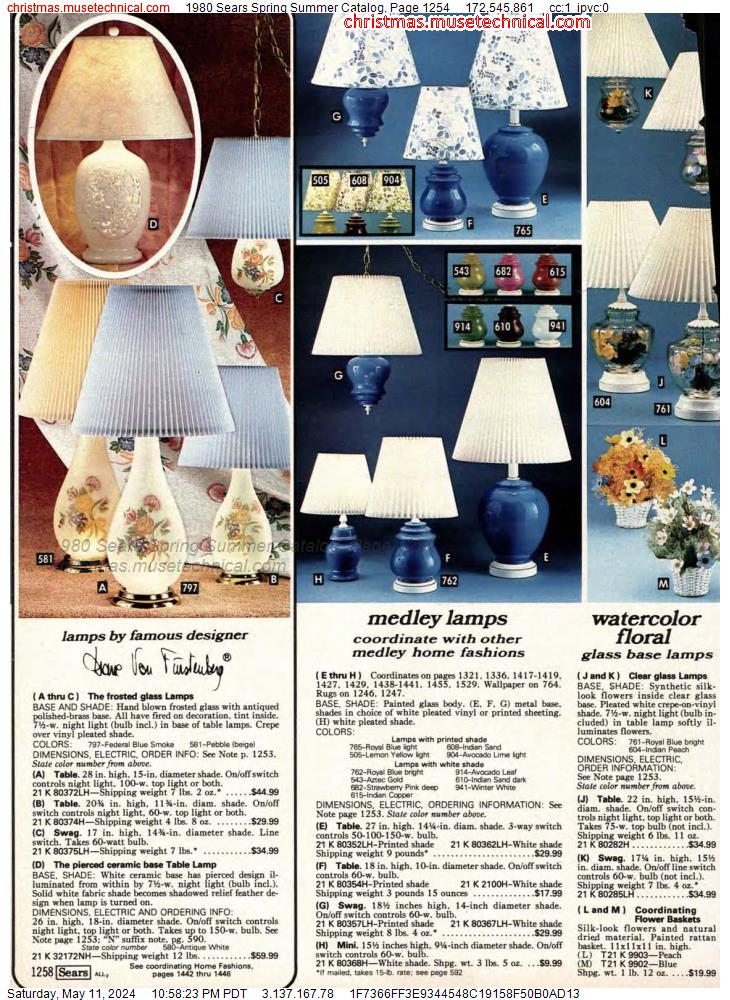 1980 Sears Spring Summer Catalog, Page 1254