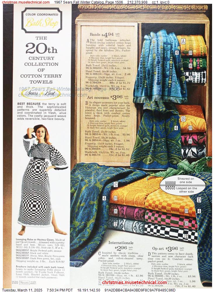 1967 Sears Fall Winter Catalog, Page 1506