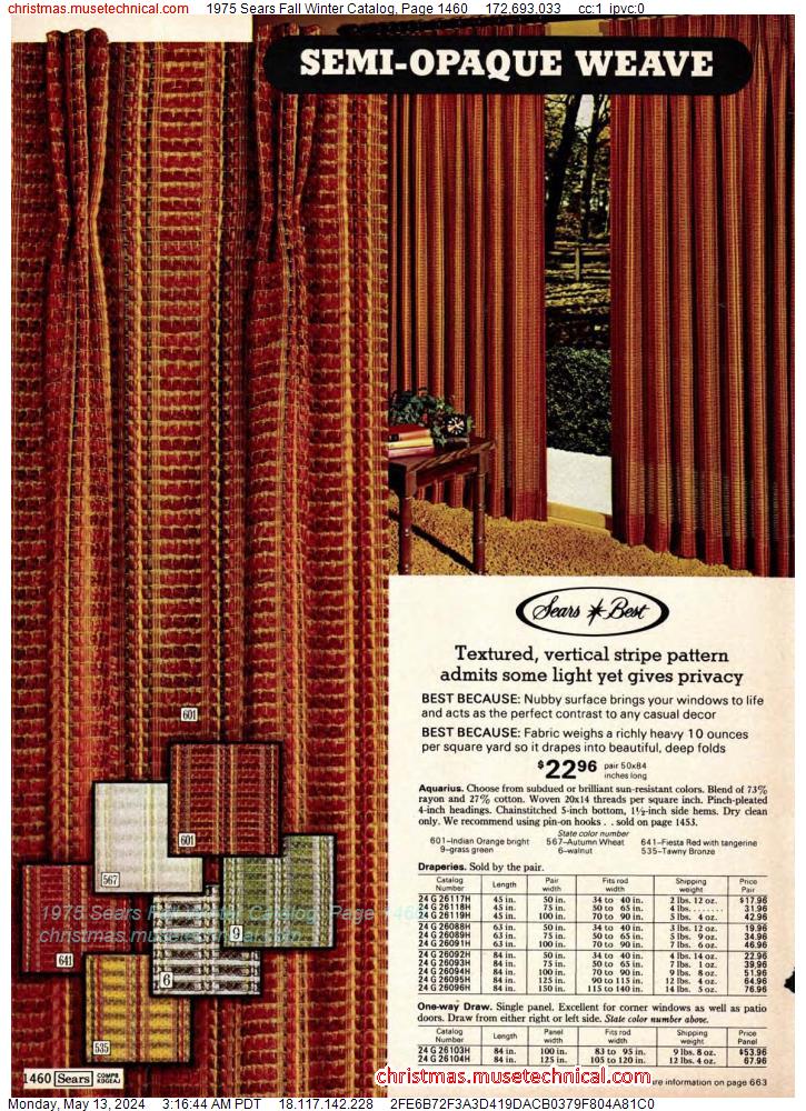 1975 Sears Fall Winter Catalog, Page 1460