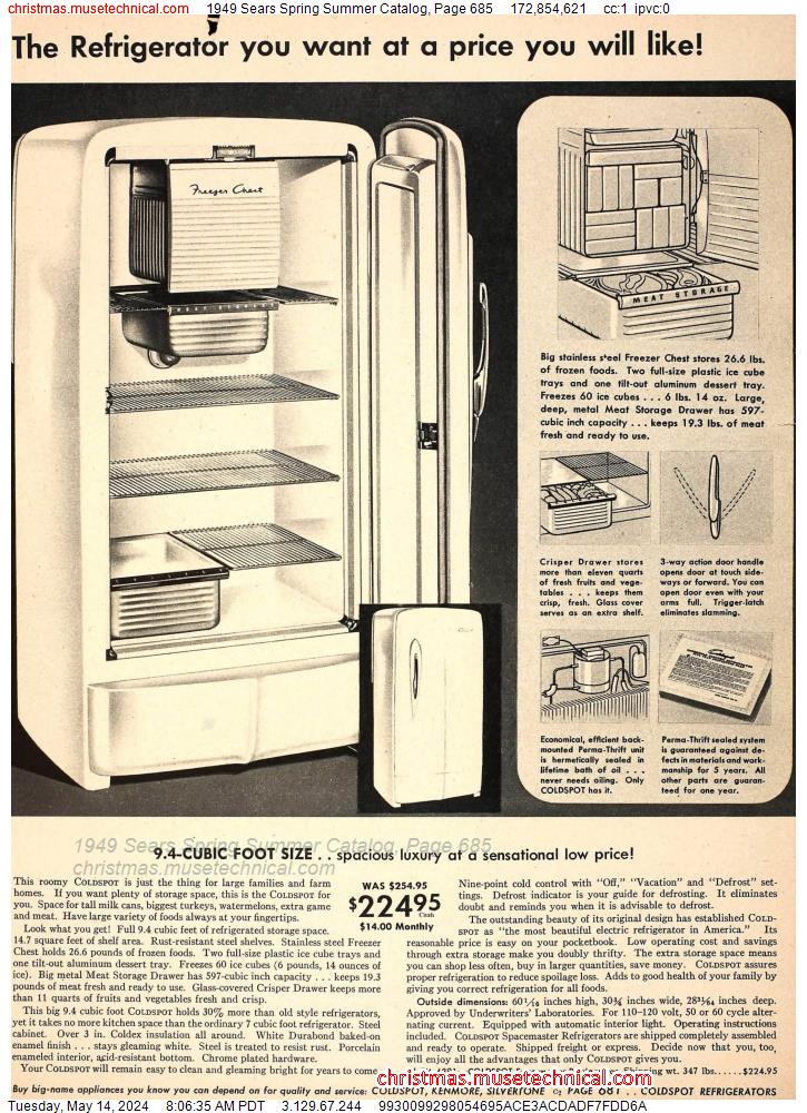 1949 Sears Spring Summer Catalog, Page 685 - Catalogs & Wishbooks
