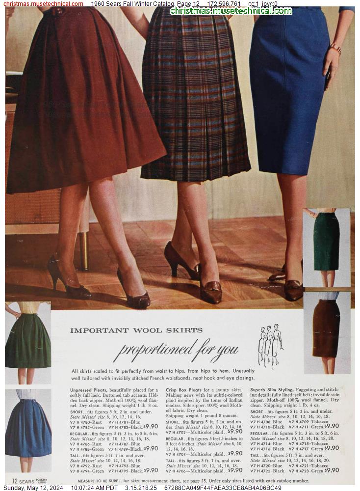 1960 Sears Fall Winter Catalog, Page 12