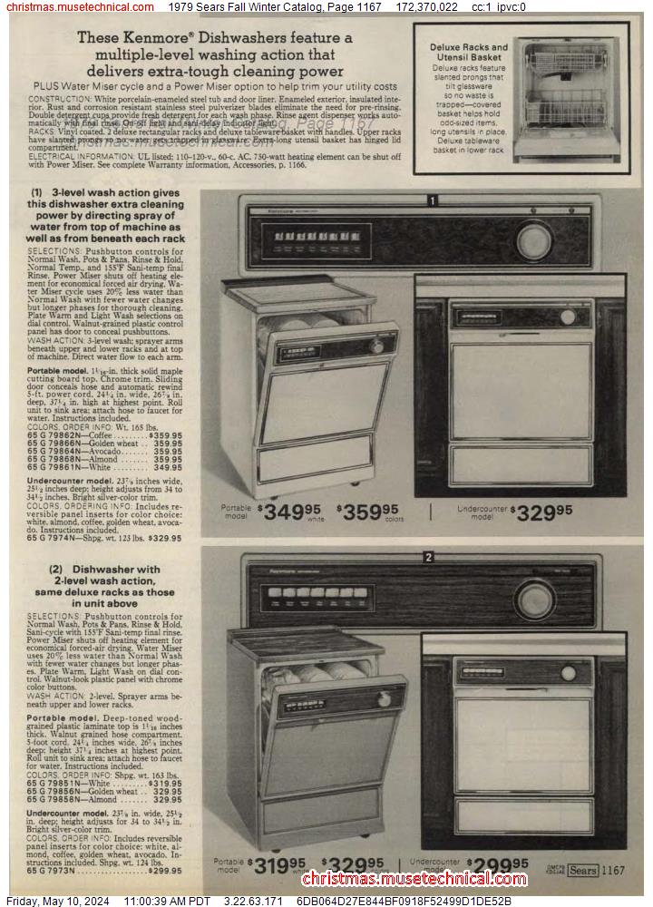1979 Sears Fall Winter Catalog, Page 1167