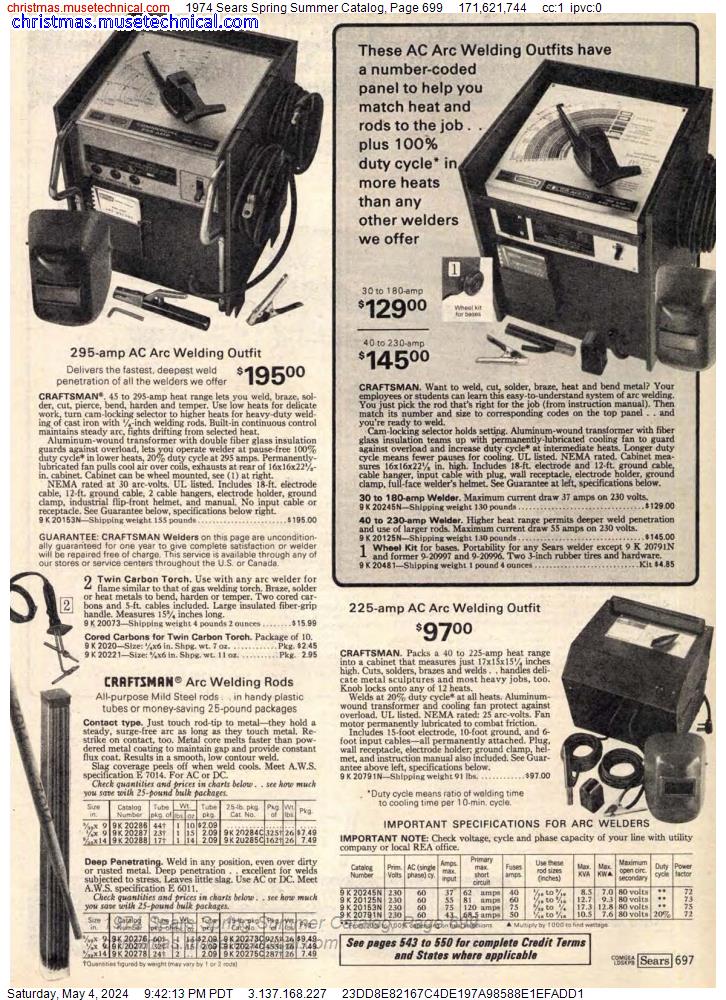 1974 Sears Spring Summer Catalog, Page 699