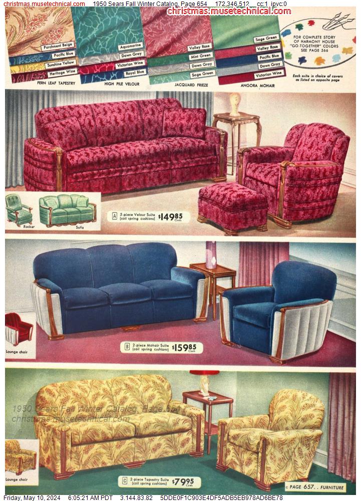 1950 Sears Fall Winter Catalog, Page 654
