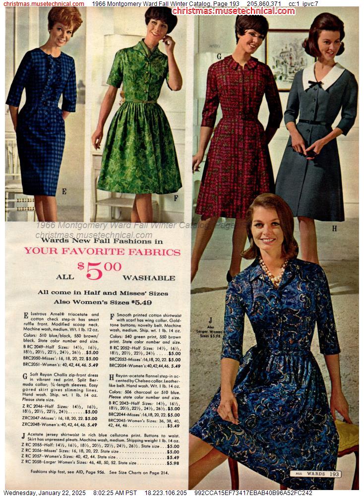 1966 Montgomery Ward Fall Winter Catalog, Page 193