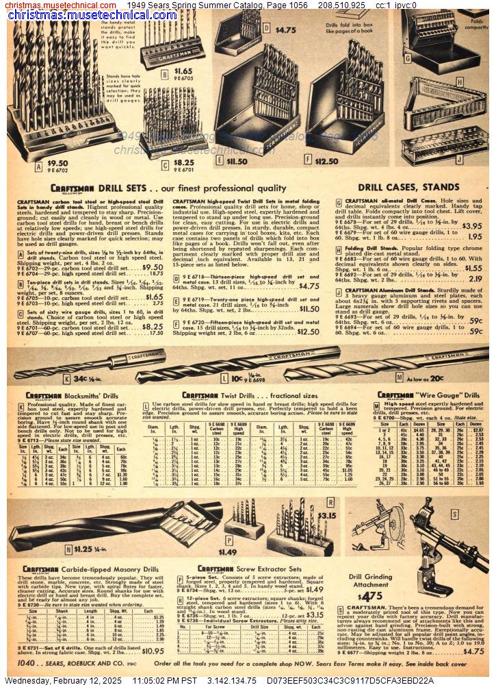 1949 Sears Spring Summer Catalog, Page 1056