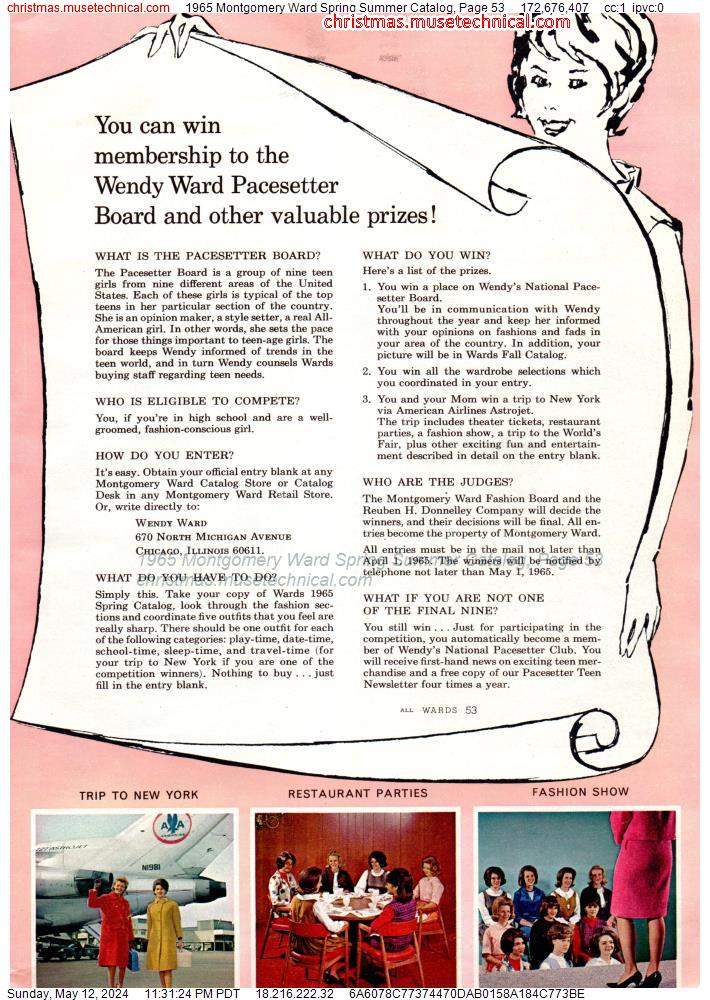 1965 Montgomery Ward Spring Summer Catalog, Page 53