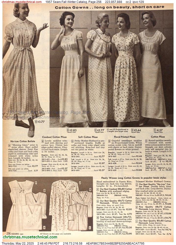 1957 Sears Fall Winter Catalog, Page 256