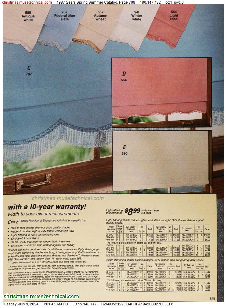 1987 Sears Spring Summer Catalog, Page 708