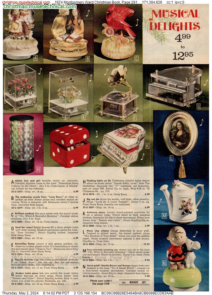 1974 Montgomery Ward Christmas Book, Page 291