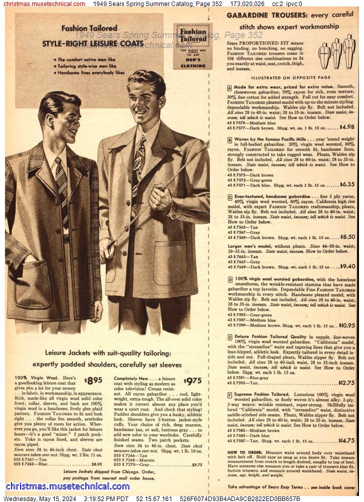 1949 Sears Spring Summer Catalog, Page 352