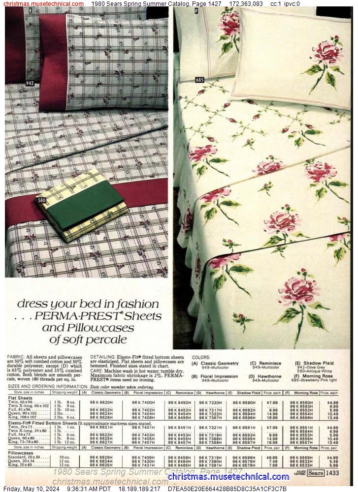 1980 Sears Spring Summer Catalog, Page 1427