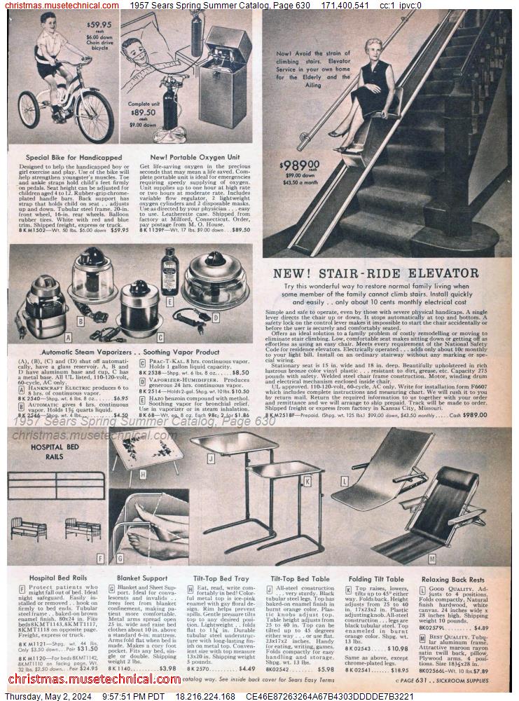 1957 Sears Spring Summer Catalog, Page 630