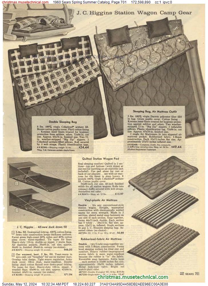 1960 Sears Spring Summer Catalog, Page 701