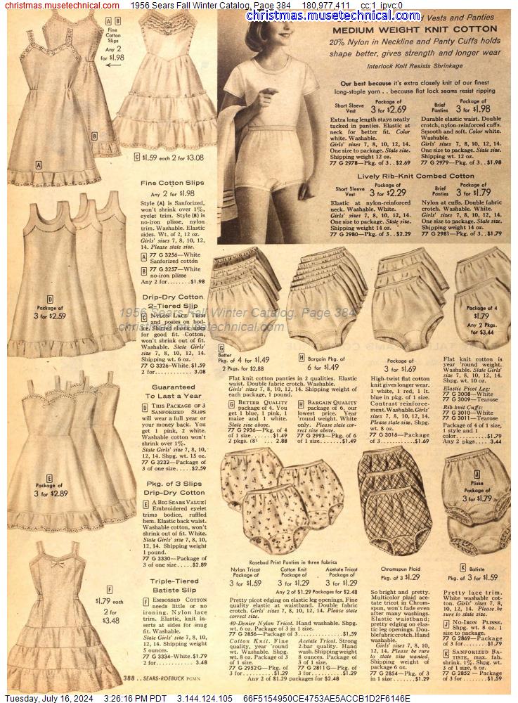 1956 Sears Fall Winter Catalog, Page 384
