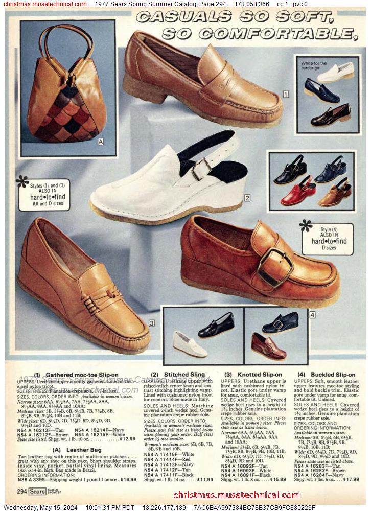 1977 Sears Spring Summer Catalog, Page 294