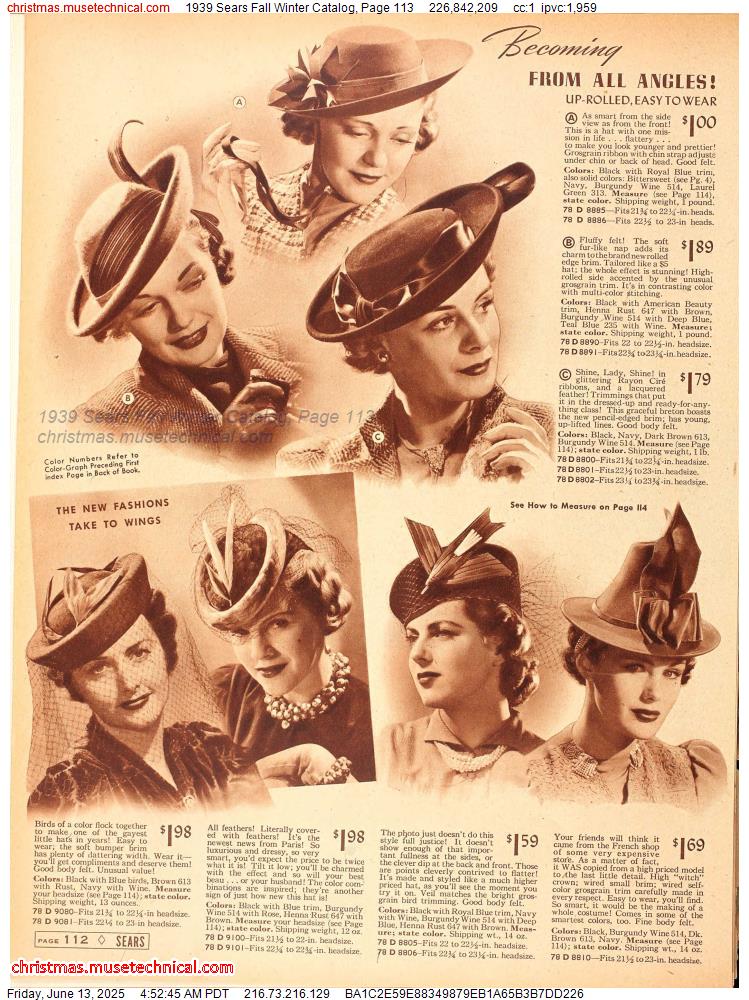 1939 Sears Fall Winter Catalog, Page 113