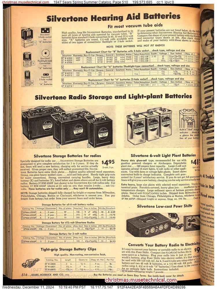 1947 Sears Spring Summer Catalog, Page 510